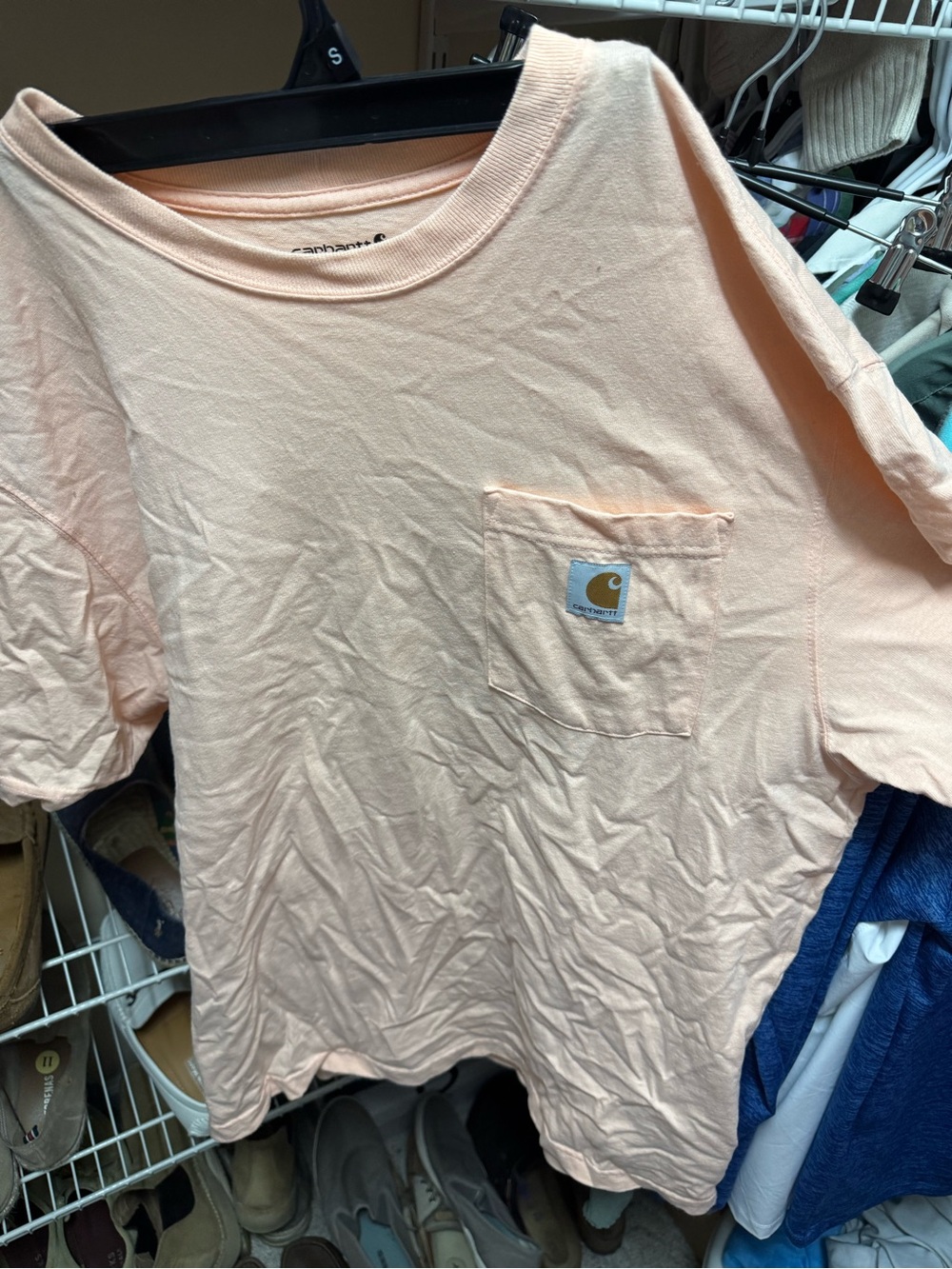 Carhartt Men's Short Sleeve Pocket Tee in Peach